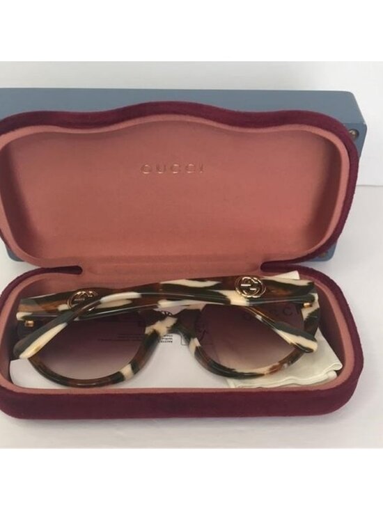 Authentic GUCCI WOMENS ROUND/OVAL HAVANA HAVANA RED FASHION DESIGNER EYEWEAR main image 7